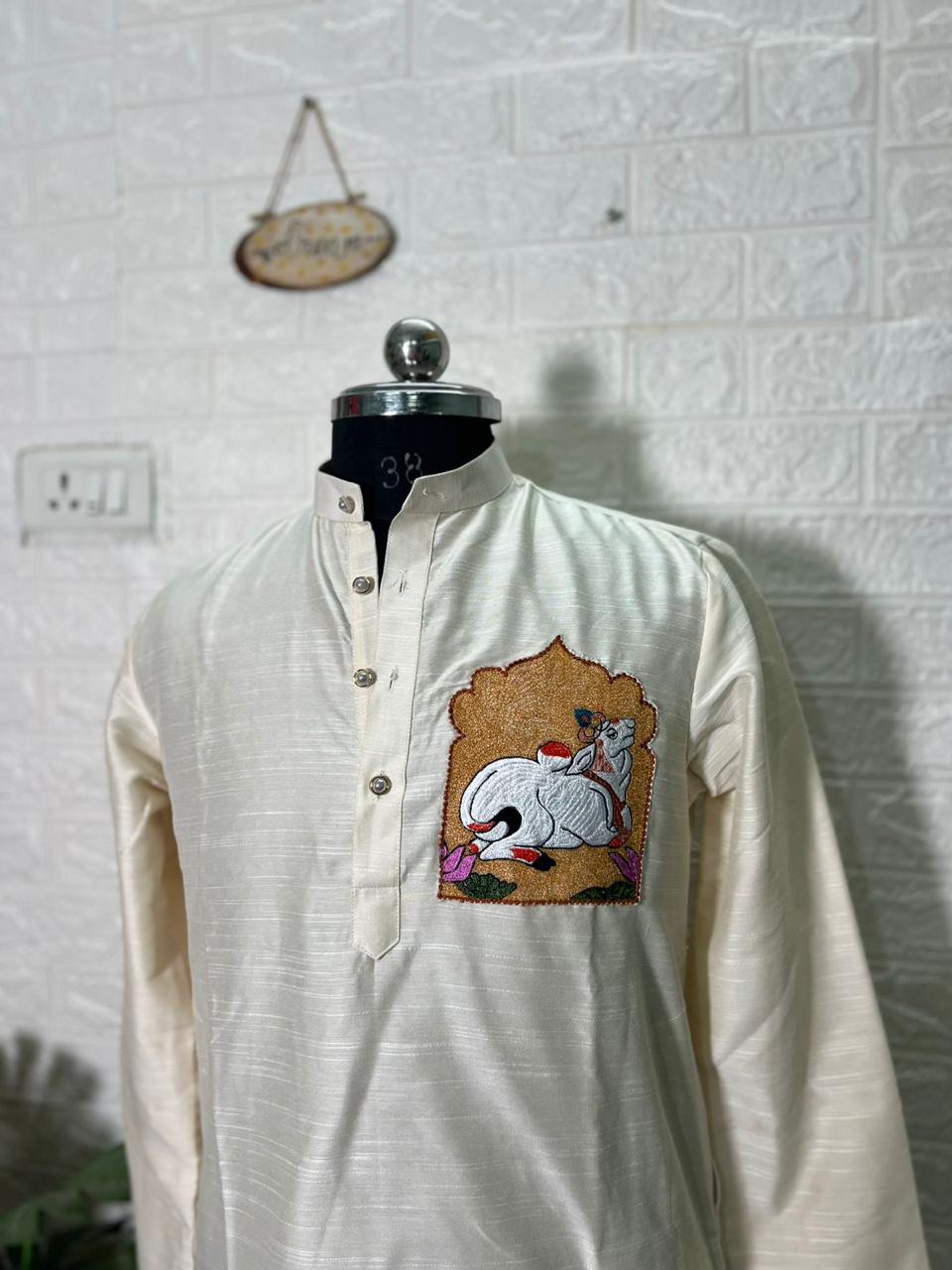 hand embroidery kurta